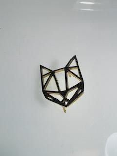 Geometry Gold Cat Pin