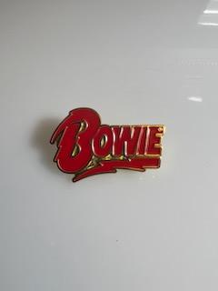 Red and Gold Bowie Pin